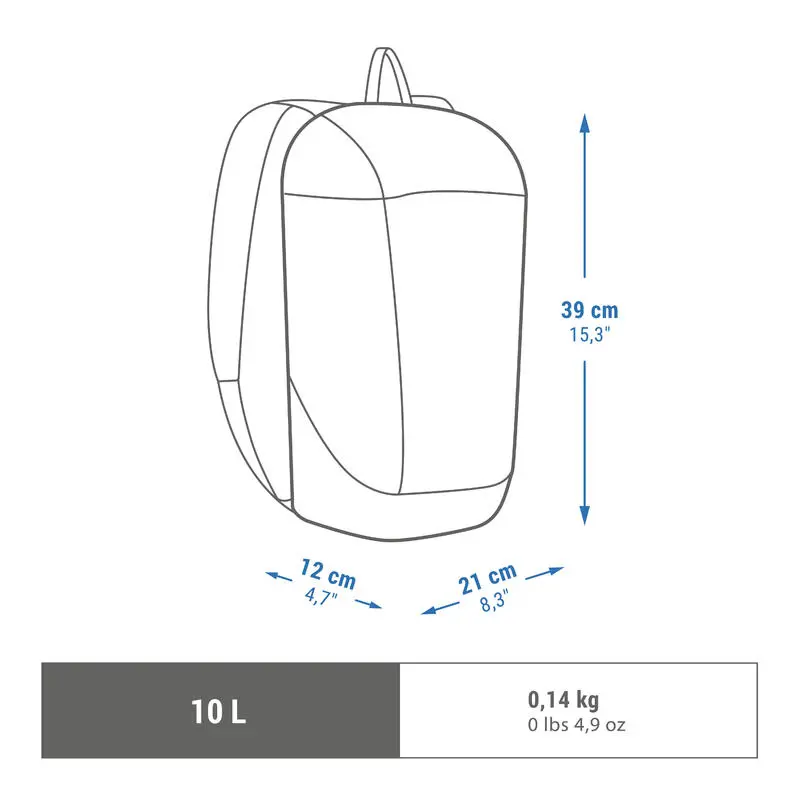 Quechua Mochila De Senderismo 10L NH Arpenaz 100 2 Quechua Mochila De Senderismo 10L NH Arpenaz 100 - Imagen 2