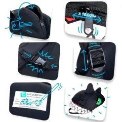 Mochila Para Niños | Dragón Negro | Crazy Safety | Homologada Y Certificada -CAMINAR comercio mochila para nios dragon negro crazy safety homologada y certificada 3