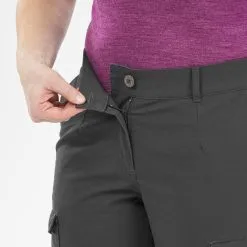 Pantalón Cargo De Montaña Y Trekking Mujer Forclaz Travel 100 Gris -CAMINAR comercio pantalon cargo de montaa y trekking mujer forclaz travel 100 gris 3