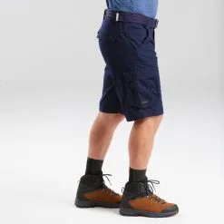 Pantalón Corto De Montaña Y Trekking Hombre Forclaz Travel 100 Azul -CAMINAR comercio pantalon corto de montaa y trekking hombre forclaz travel 100 azul 2