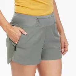 Pantalón Corto De Montaña Y Trekking Mujer Forclaz Travel 500 Verde -CAMINAR comercio pantalon corto de montaa y trekking mujer forclaz travel 500 verde 3
