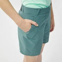 Pantalón Corto De Montaña Y Trekking Mujer Quechua MH100 Azul -CAMINAR comercio pantalon corto de montaa y trekking mujer quechua mh100 verde