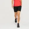 Pantalón Corto De Montaña Y Trekking Mujer Quechua MH500 Negro