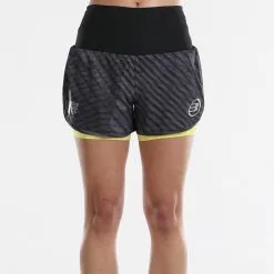 Pantalón Corto De Pádel Para Mujer - Bullpadel Lonja Negro