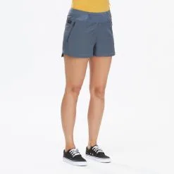 Pantalón Corto De Montaña Y Trekking Mujer Forclaz Travel 500 Verde -CAMINAR comercio pantalon corto de trekking travel 500 azul oscuro mujer