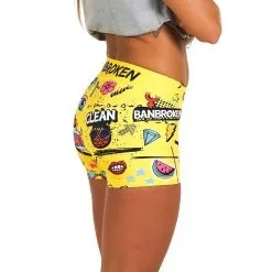 Pantalón Corto Short Mujer Banbroken PURPLE LIFT Morado -CAMINAR comercio pantalon corto short mujer banbroken yellow fun amarillo