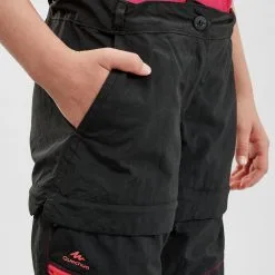 Pantalón De Montaña Y Trekking Desmontable Niños 7-15 Años Quechua MH500 Negro -CAMINAR comercio pantalon de montaa y trekking desmontable nios 7 15 aos quechua mh500 negro 5