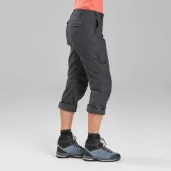 Pantalón De Montaña Y Trekking Mujer Forclaz Travel 100 Gris -CAMINAR comercio pantalon de montaa y trekking mujer forclaz travel 100 gris 3