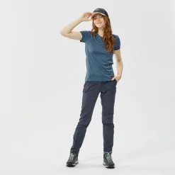 Quechua Pantalón De Montaña Y Trekking Mujer MH100 Azul -CAMINAR comercio pantalon de montaa y trekking mujer mh100 azul 2